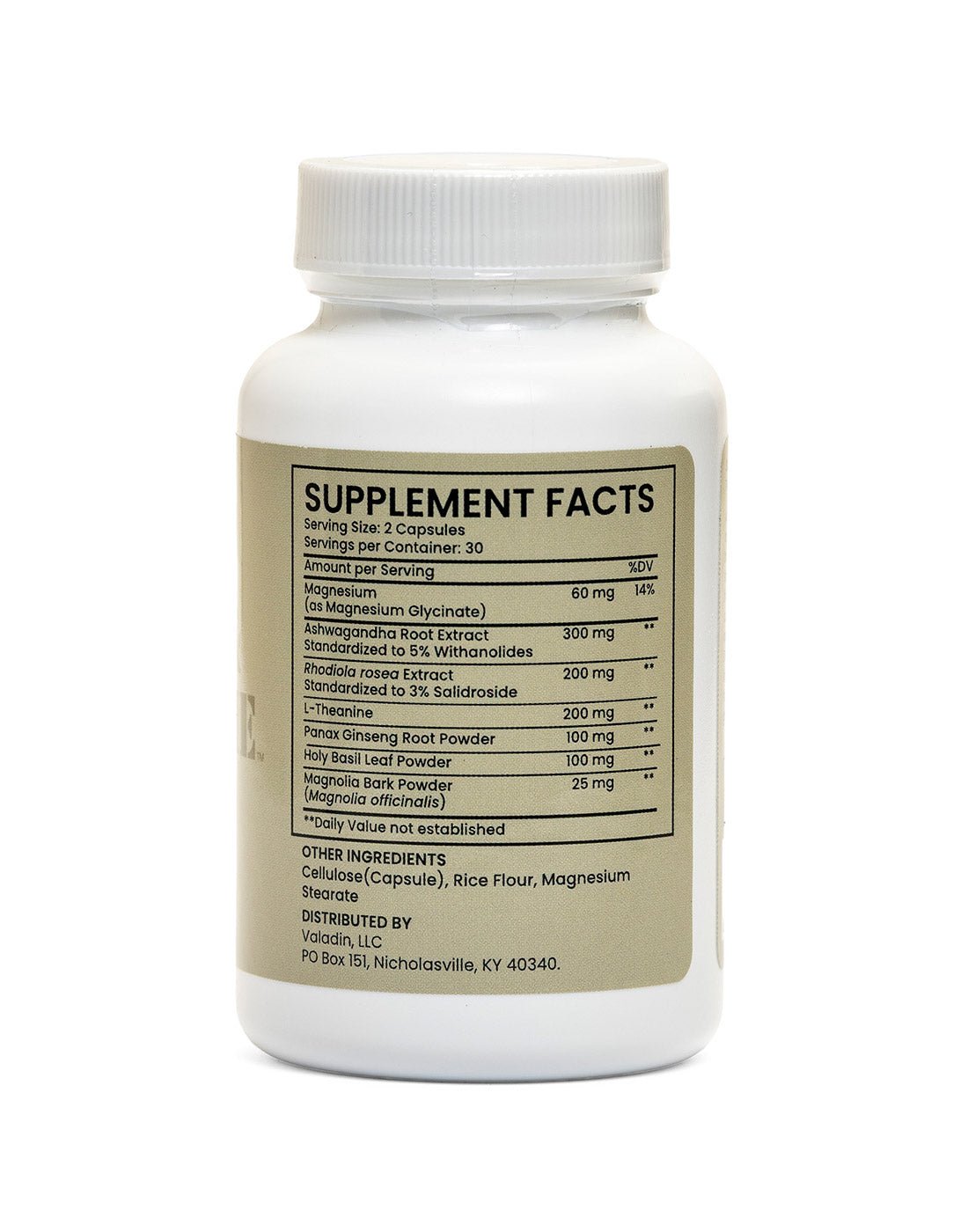 Adapt & Overcome Supplement Facts