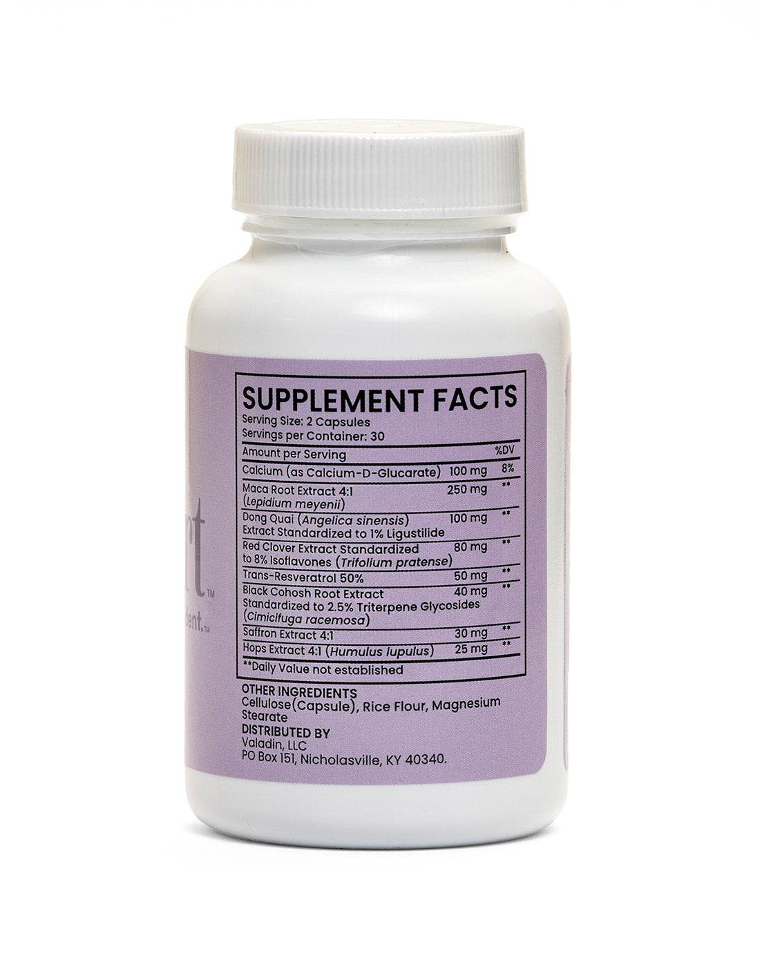 Estrovert Supplement Facts
