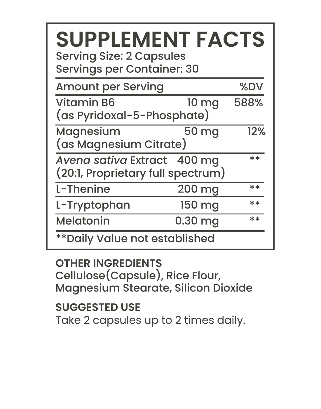 within Supplement Facts